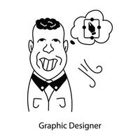 Trendy Graphic Designer vector