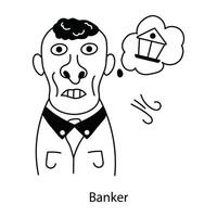 Trendy Banker Concepts vector