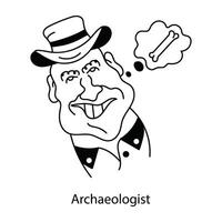 Trendy Archaeologist Concepts vector