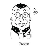 Trendy Teacher Concepts vector