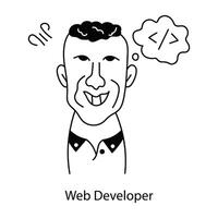 Trendy Web Developer vector