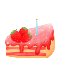 strawberry cake with cream png