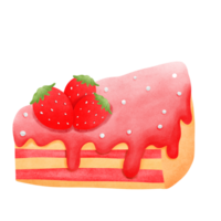 strawberry cake with cream png