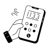 Trendy Mobile Keypad vector