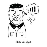 Trendy Data Analyst vector