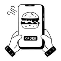 Trendy Food App vector