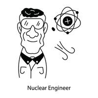 Trendy Nuclear Engineer vector