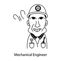 ingeniero mecanico de moda vector