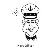 Trendy Navy Officer vector