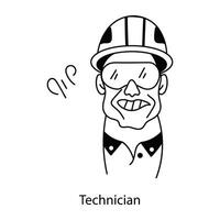 Trendy Technician Concepts vector