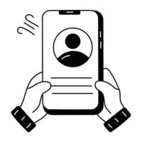 Trendy Mobile Profile vector