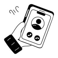 Trendy Incoming Call vector