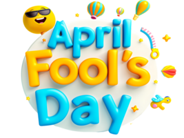 happy april fools day with balloons png