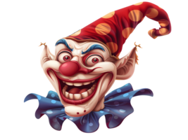 retrato de un contento sonriente payaso transparente antecedentes png