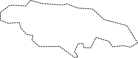 dash line drawing of jamaica island map. png