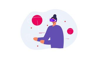 Virtual reality concept illustration vector