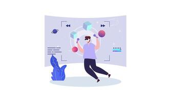 Virtual reality concept illustration vector