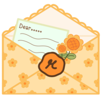 Different flowers letter card png