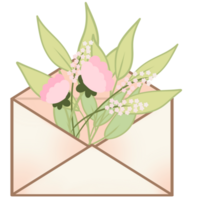 Different flower letter and card png