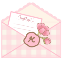 Different flower letter and card png