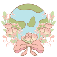 Flowers and earth png