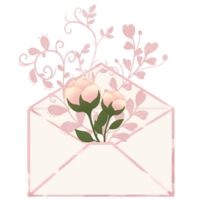 Different flower letter and card png