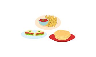 Mexican Food Signature Dishes Illustration vector