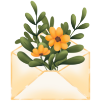 Different flower letter and card png