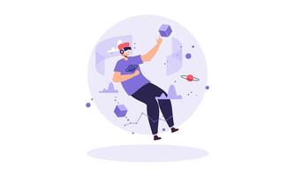 Virtual reality concept illustration vector