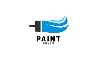 Brush and paint with full color with minimalist design style logo vector