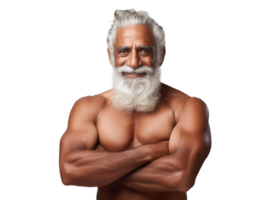 muscolare anziano cittadino vecchio uomo indiano uomo png