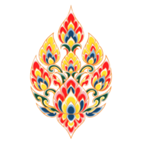 Thai art Pattern in the Shape of a Drop of Water png