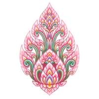 Illustration of Thai Art in the Shape of a Water Drop png