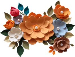 Crochet flowers, isolated floral clipart illustration for wallpaper, greeting card, mother, teacher, birthday, graduation, congratulations, wedding, gift, craft design, scrapbook, spring png