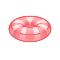 a pink swimming ring icon, cartoon style png