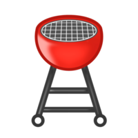 un barbecue gril icône, barbecue dessin animé style illustration png
