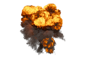 aérien explosion sur transparent Contexte png