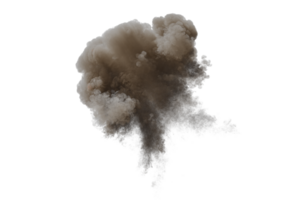 Aerial explosion on transparent background png