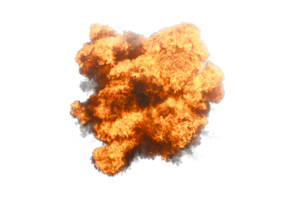 aérien explosion sur transparent Contexte png