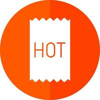 Hot Glyph Red Circle Icon vector