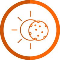 Solar Line Orange Circle Icon vector