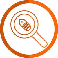 Find Line Orange Circle Icon vector