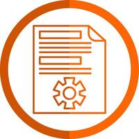 Project Management Line Orange Circle Icon vector