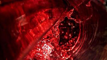 Super slow motion red wine. High quality FullHD footage video