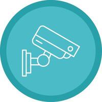 Security Camera Line Multi Circle Icon vector