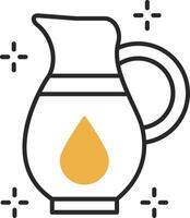 Jug Skined Filled Icon vector