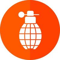 Grenade Glyph Red Circle Icon vector