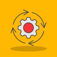 Adaptation Filled Shadow Icon vector