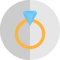 Wedding Ring Flat Scale Icon vector