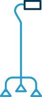 Walking Stick Line Blue Two Color Icon vector